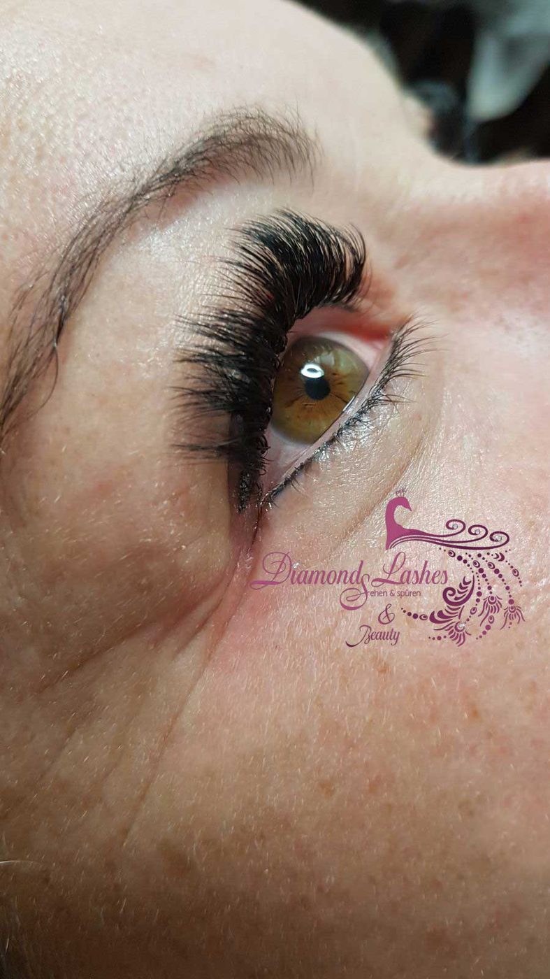 Wimpernverlängerung Nahaufnahme