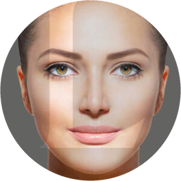 Gesicht mit Permanent Make-up